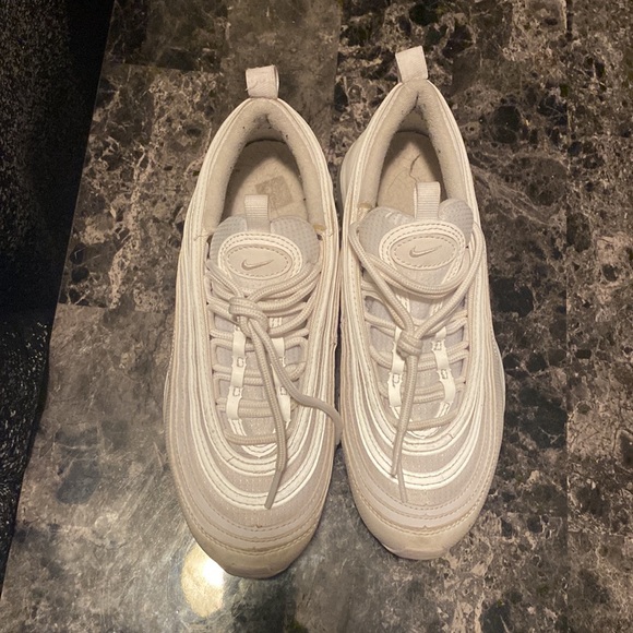 Mens-Y Solid White Nike AirMax 97s ( will be cleaned before shipped ) - Picture 3 of 4